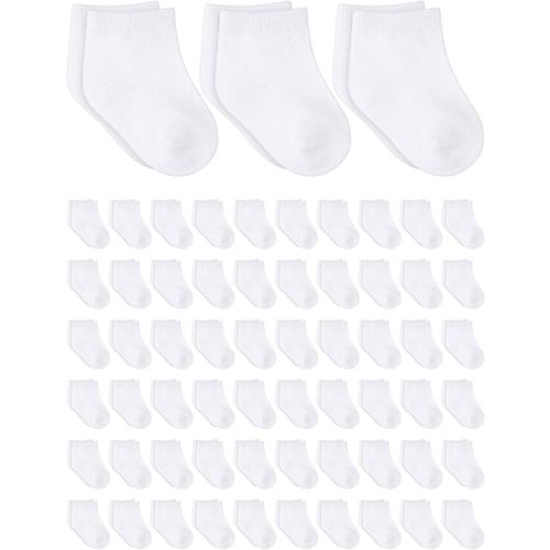 Jecery 60 Pairs Infant Newborn Socks Bulk Cotton Baby Unisex Socks Low Cut Stretch for Toddler Boys Girls