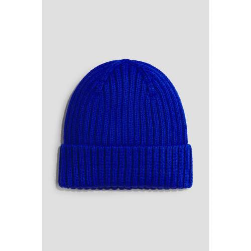 Bright blue Ribbed Beanie for kids | H&M US