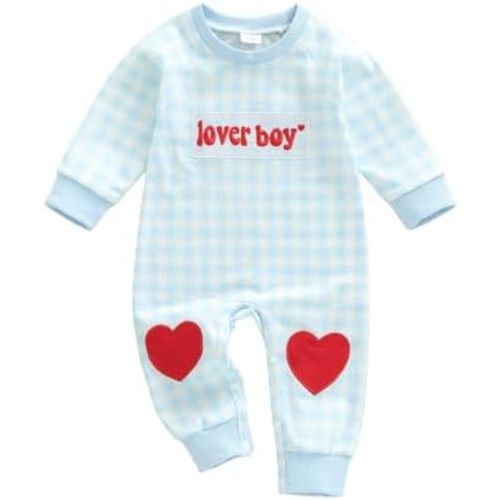 Girls Valentines Day Outfit Heart Love Romper Pink Striped Jumpsuit Cute Newborn Baby Girl Clothes Spring