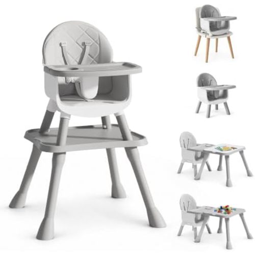 6-in-1 Convertible Baby Highchair for Babies and Toddlers, Booster Seat