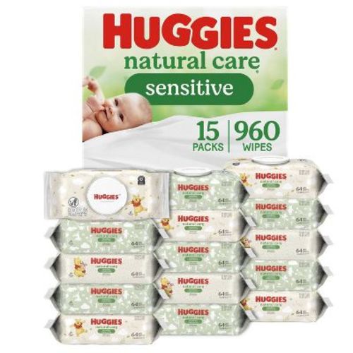 Huggies Natural Care Sensitive Unscented Baby Wipes- 960ct - 15pk