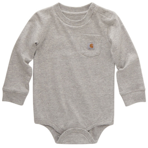 Carhartt Infant Boys' Logo Pocket Long Sleeve Onesie