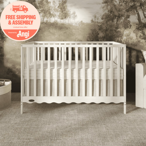 Dream On Me Synergy Wave 5-in-1 Convertible Crib, Cannoli Cream