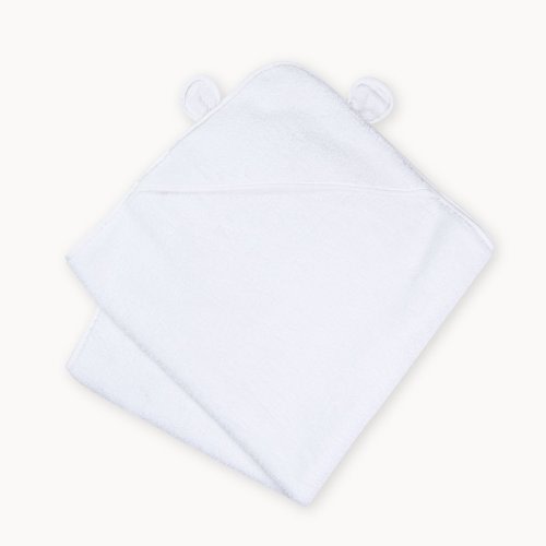 Organic CloudTouch Hooded Towel for Babies and Toddlers in White – Natemia