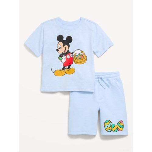 Disney© Mickey Mouse Oversized Graphic T-Shirt and Shorts Set for Toddler Boys