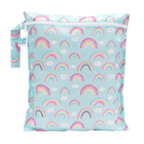 Reusable Wet Bag, Travel Bag, Waterproof Fabric – Rainbows | Bumkins Baby