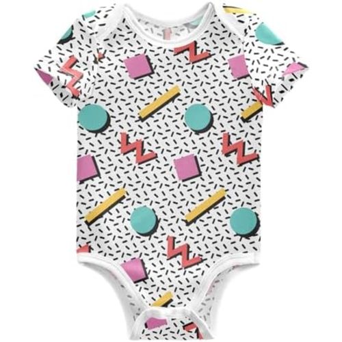 Unisex Baby Short Sleeve Bodysuits Boy Girl Cotton Newborn Outfit Clothes 0-24 Months