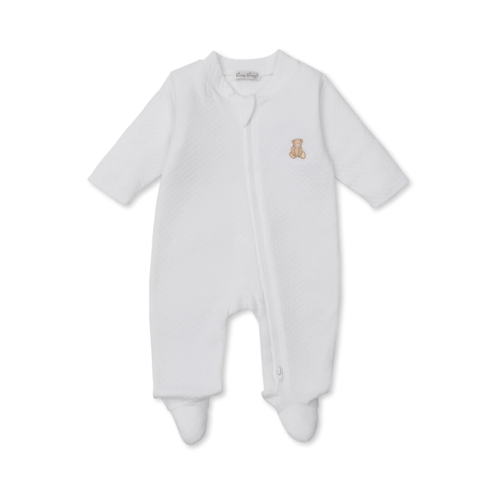 Jacquard Footie W/ Zip - Teddy Bear Time WH