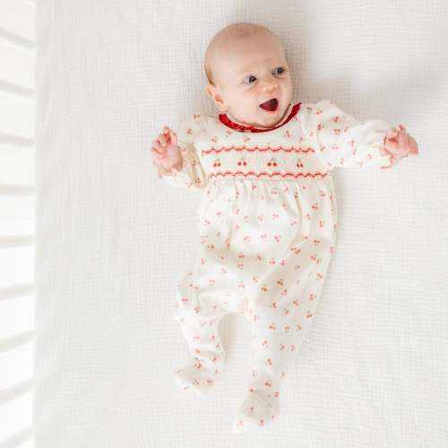 Cherry Grove Smocked Footie