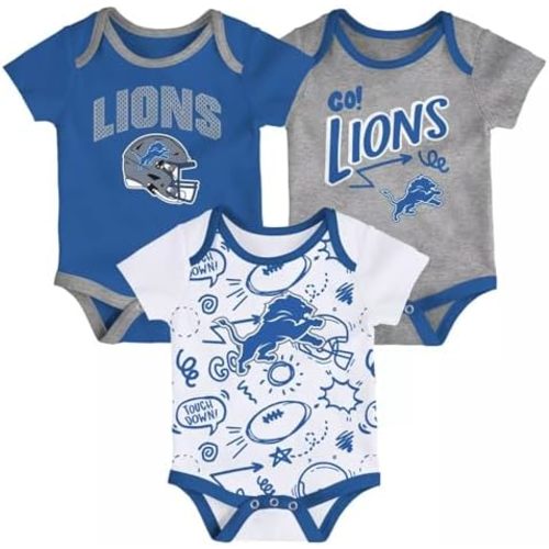 Outerstuff Pro Football Newborn Infant All Day Play 3 Pack Creeper Set