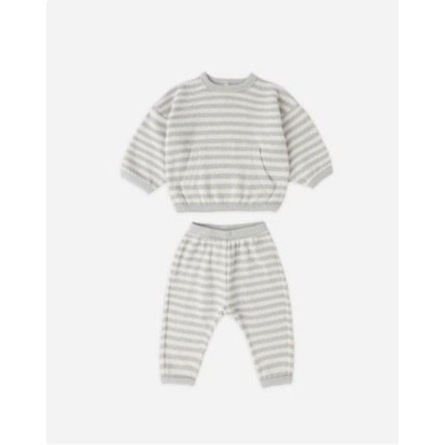 Waffle Sweater Set Sky Strip