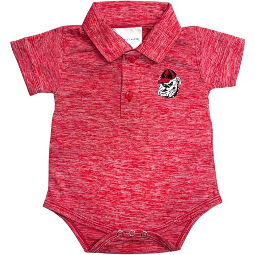 Two Feet Ahead Space Dye Short Sleeve Golf Polo Baby Bodysuit Creeper Newborn Infants Sizes 0-3M-6M-12