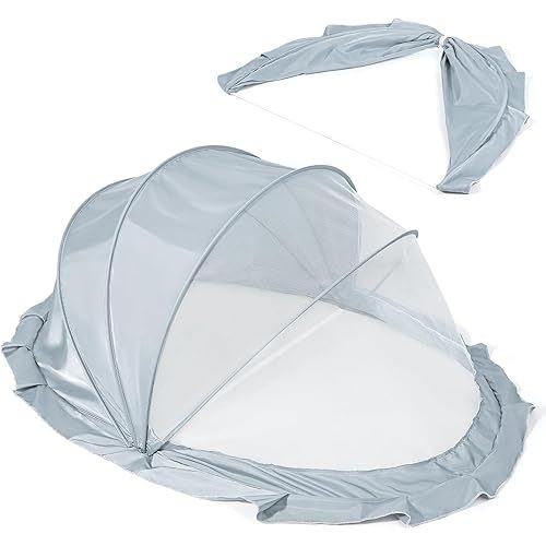 Orzbow Moustiquaire pliable pour lit de bébé avec auvent occultant, tente de housse de filet portable pour berceaux, parcs de jeux et parc à enfants, 0 à 3 ans enfants, housse en maille moustiquaire
