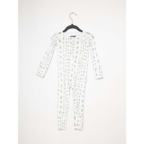 Sleep Romper - Sage/Steel Dalmatian Dot