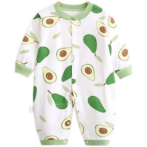 Vinesen Newborn Infant Baby Boys Girls Bodysuit Jumpsuits with Button Long Sleeve Cotton Rompers Overall