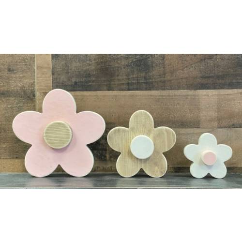 Wooden Flowers for Nursery, Wood Daisies, Baby Girl Shower Gift, Spring Decor, Modern Style Home and Kids Room, Pink Wall and Shelf Flower - Etsy