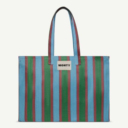 Large Recycled Nylon - Parakeet & Maroon