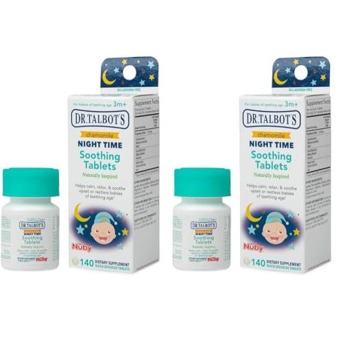 Dr. Talbot's Night Time Chamomile Soothing Tablets, Naturally Inspired, Quick Dissolve, 140 Count (Pack of 2)