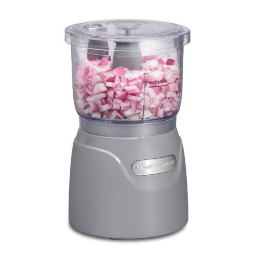 3-Cup Stack & Press Food Chopper - Gray - 72740: Compact Vegetable Processor, Dishwasher-Safe Parts