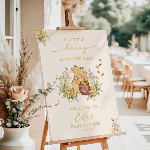 Winnie the Pooh Baby Shower Welcome Sign • Little Hunny Theme • Brunch • Sprinkle (Printed or Digital)