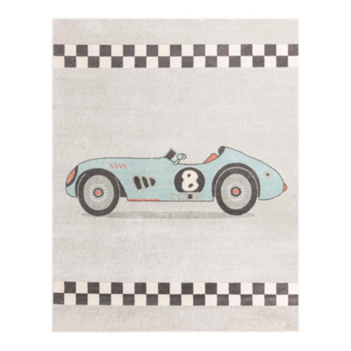 Unique Loom Whimsy Race Car Gray/Blue Kid Rug & Reviews | Wayfair