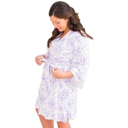 RuffleButts SoftSnooze™ Viscose from Bamboo Women's Maternity Robe