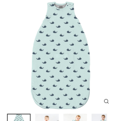 4 Season® Ultimate Baby Sleep Bag, Merino Wool & Organic Cotton, Whales