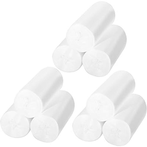 Mini Trash Bags for Mini Trash Can, 0.5 Gal / 2 Liter Small Garbage Bags, 270 Count / 9 Rolls, White