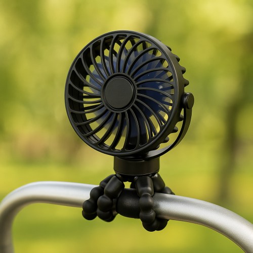 Stroller Fan – Portable Clip‑On Baby Fan with Rechargeable Battery