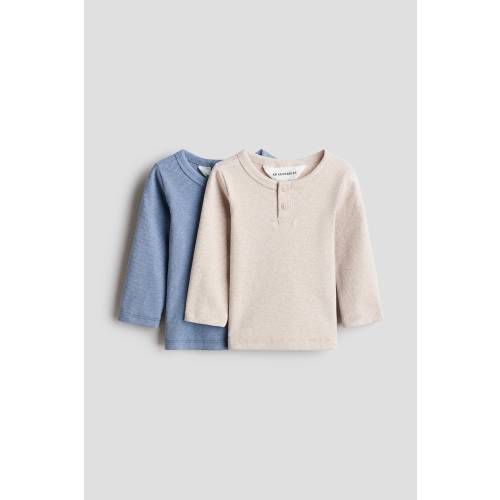 2-PACK COTTON HENLEY SHIRTS