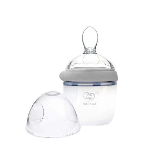 Haakaa Silicone Feeding Spoon Bottle Grey - 160ml