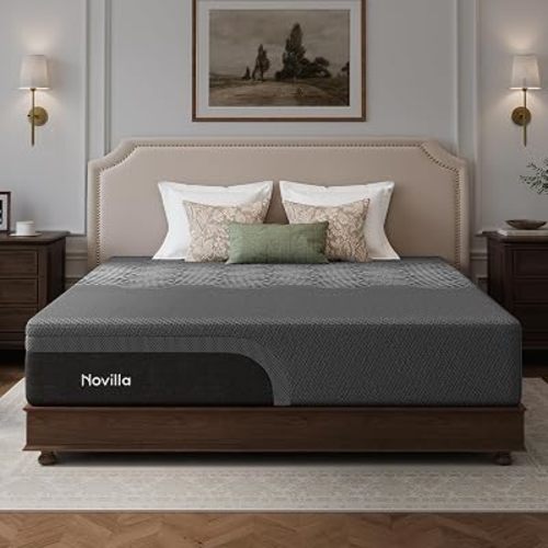 Novilla AiryFlow Graphene 12 Inch King Size Mattress, Cooling Memory Foam