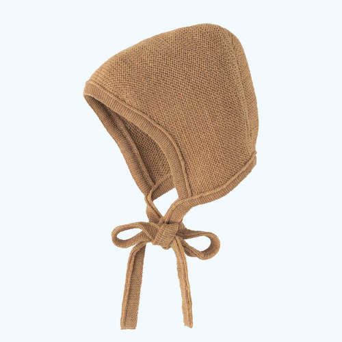 DISANA Knitted Baby Bonnet in Organic Merino Wool – Danish Woolen Delight