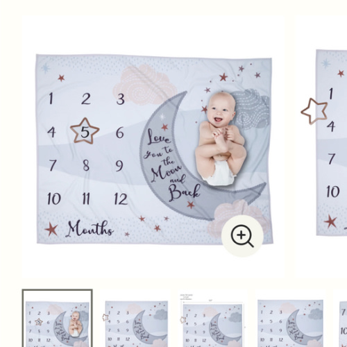 Goodnight Moon Milestone Baby Blanket
