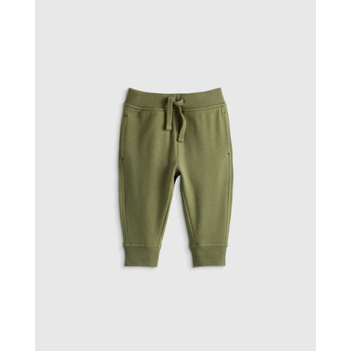 Quince Organic Cotton French Terry Joggers - Baby in Olive Green