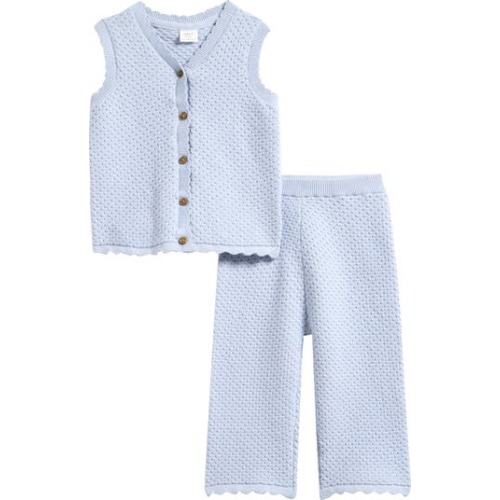 Crochet Sleeveless Top & Pants Set, 3-6M