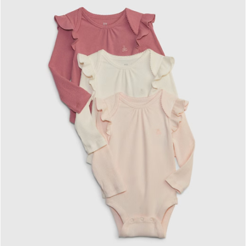 Baby First Favorites TinyRib Bodysuit (3-Pack) | Gap