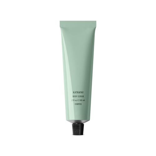 Corpus - Katrafay Body Scrub | Rejuvenate + Exfoliate Dull Skin, Plant-Based Formula with Facial-Grade Oils & Botanicals | No Synthetic Fragrance or Parabens, Biodegradable (60 ml/ 2 oz)