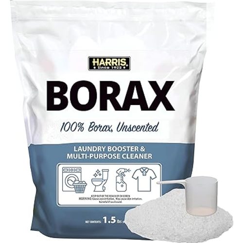 Harris Borax Powder Hard Water Laundry Booster and Powerful Multi-Purpose Cleaner, 1.5lb (Unscented)
