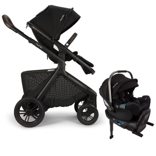 Nuna DEMI icon Stroller + PIPA RX Infant Car Seat Travel System - Caviar