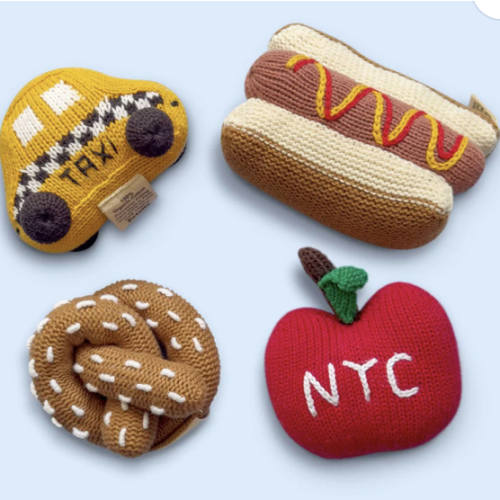 New York City Rattle Set | 4 Organic NYC Baby Rattles | Estella