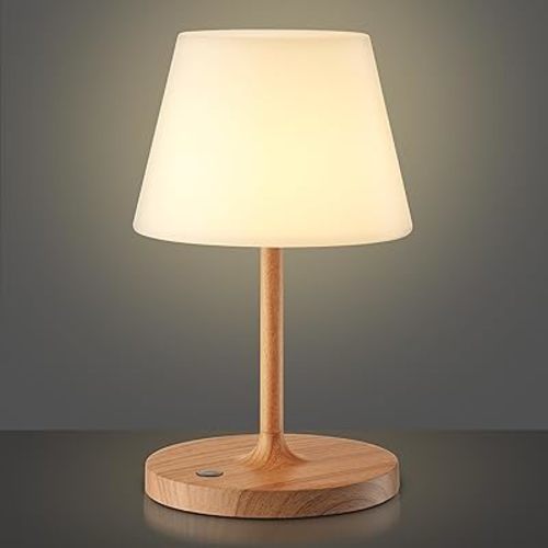 Cordless Lamp, 5000mAh Battery Operated Rechargeable Table Lamp with Power Bank, Touch Dimmable 3 Color Temperatures, IP44 Waterproof Shower Lamp for Kitchen, Bathroom, Indoor Or Outdoor Use 9.6in