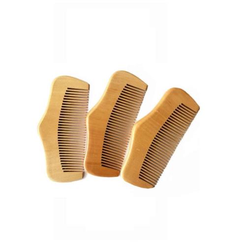 Personalized Logo-Birth comb peach wood fine tooth mustache beard care hair brush pet comb
