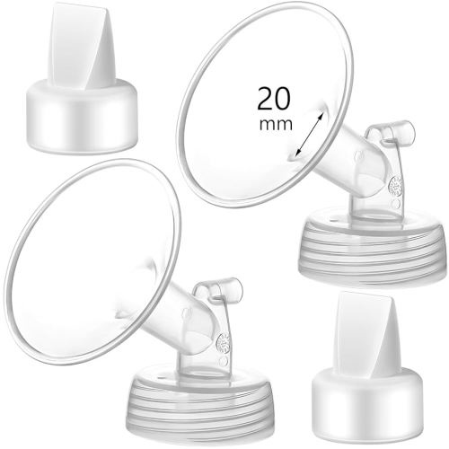 20mm Flange and Duckbill Valve Compatible with Spectra S1 S2 9 Plus Breastpump Replacement to Spectra Pump Parts, Not Original, Replace Spectra Accessories.