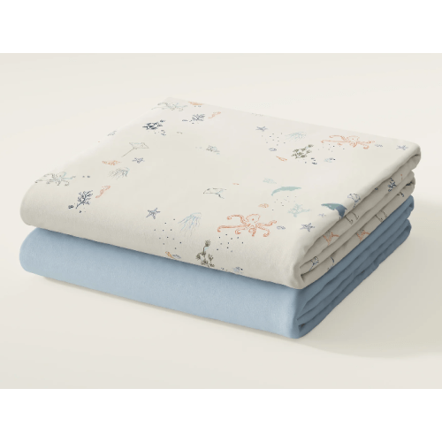 Seascape Organic Crib Sheet Set