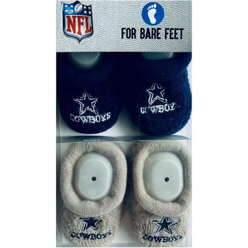 FBF - NFL Team Logo & Colors Infant Bootie Socks 0-12 Months - 2 Pack