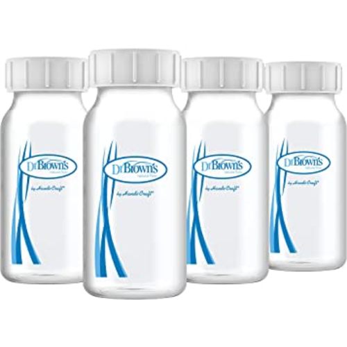 Dr. Brown's Breast Milk Collection Bottles with Storage Caps, Breast Pumps Compatible, Collect, Store, and Keep Milk Fresh, BPA Free – 4-Pack
