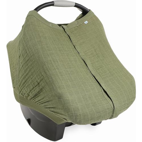 Little Unicorn Breathable Car Seat Canopy | Magnetic Closure Cover & Universal Fit | Protection & Privacy for Baby (Fern)