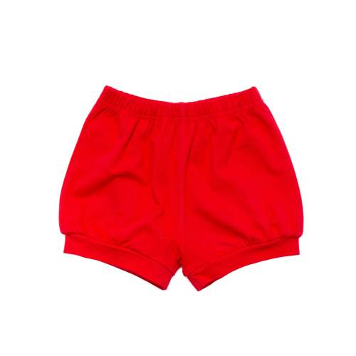 Solid Red Banded Shorts