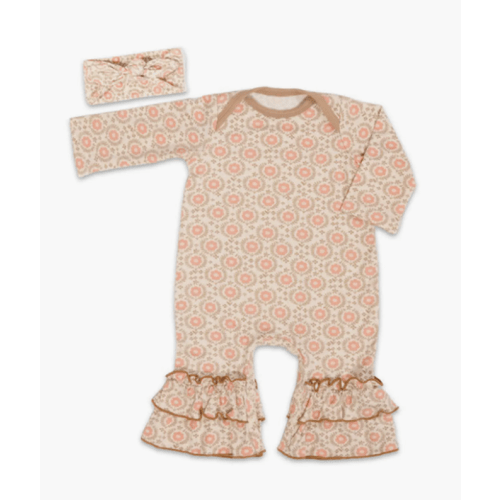Ruffle Romper & Head Wrap Set